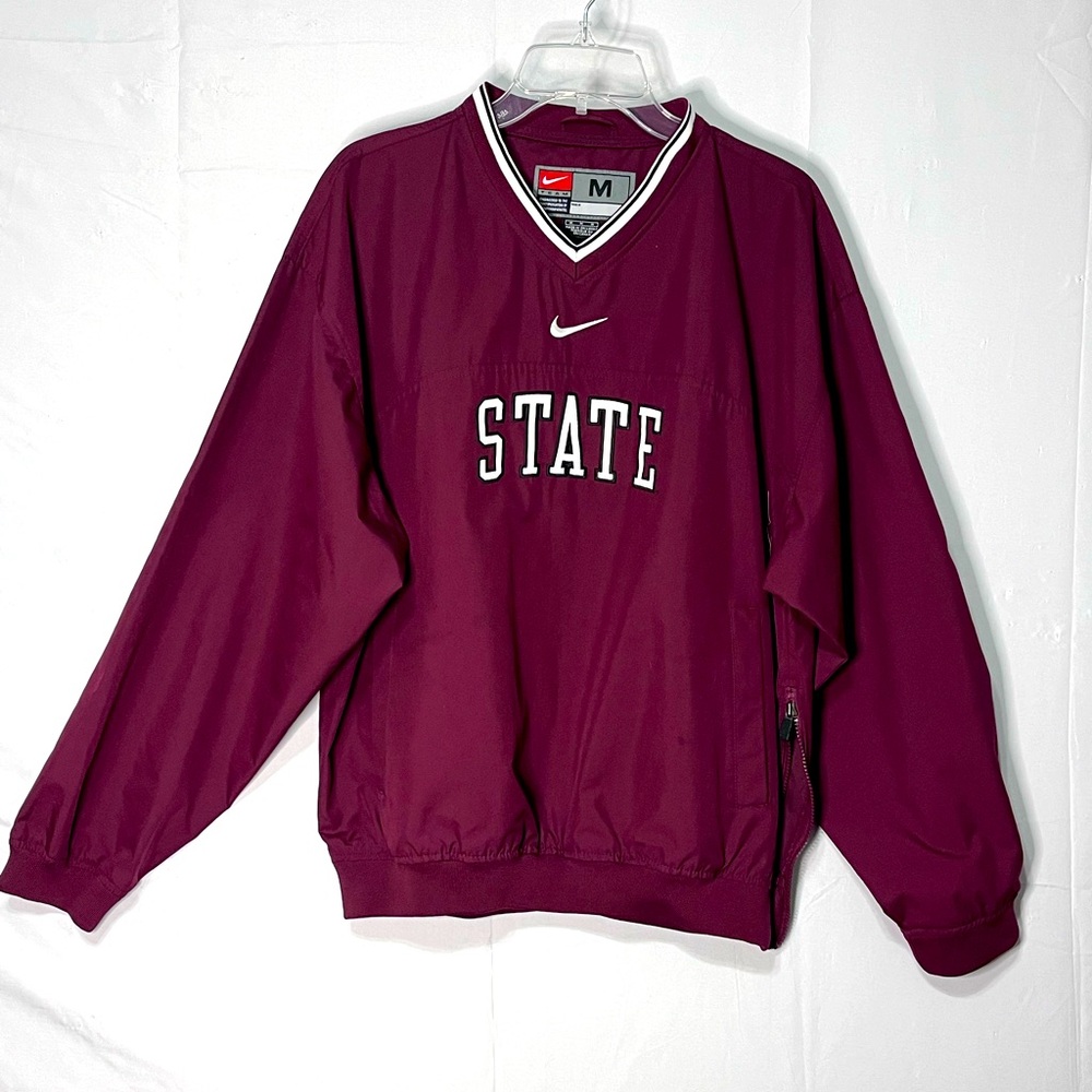 Nike Team size M Mississippi State pullover windbreaker side zip (J)